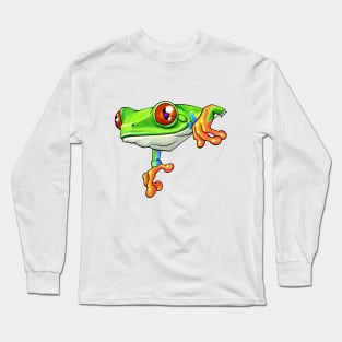 Red Eyed Tree Frog Hanging Out Long Sleeve T-Shirt